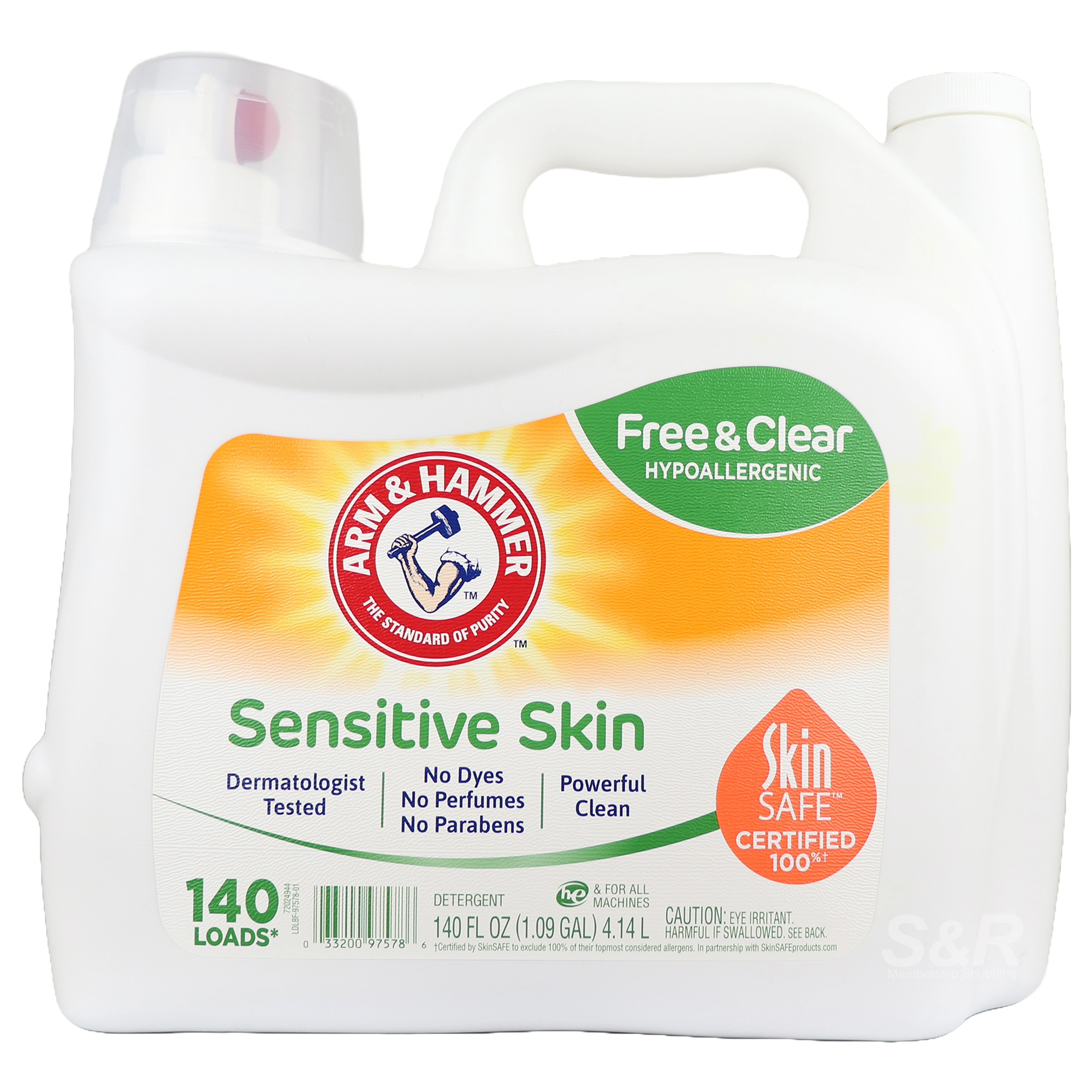 Arm & Hammer Sensitive Skin Liquid Detergent 4.14L